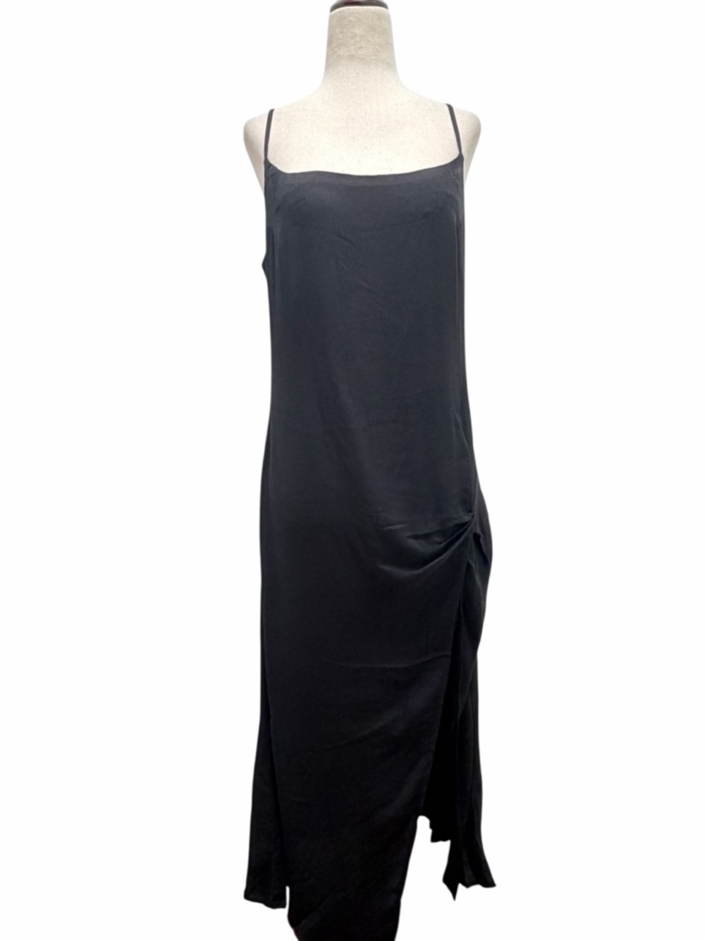 Reformation Black Viscose Rayon Midi Length Desert Dress Size Medium